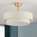 Boho Ceiling Fan with Light, Caged Fabric Fandelier Rattan Chandelier Fan
