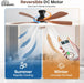 Smart Ceiling Fan With Dimmable Integrated Lighting