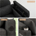 Black LShaped Sleeper Sofa With Integrated Storage