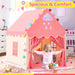 Kids Play Tent with Rug for Girls Large Fairy Playhouse for Kids Princess Cas...