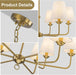 Elegant Brushed Gold Antique Chandelier With Shade