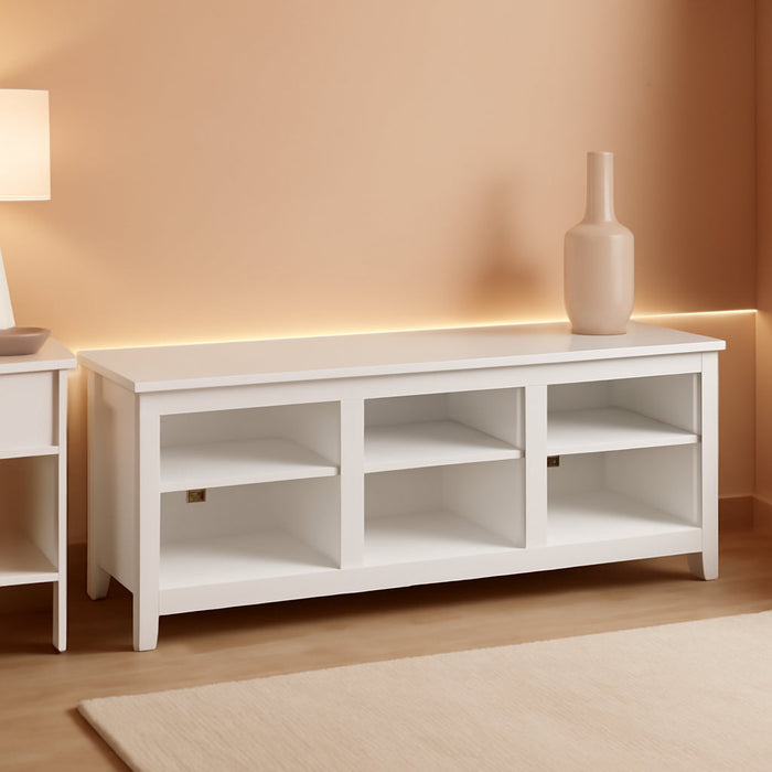 Jensen Entertainment Center for TV up to 65 Inch, 65-Inch, Solid White