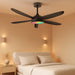 Ceiling Fan with Light, Remote & APP Control, 42" Black RGB Ceiling Fans with 6 Reversible Speeds, 3000-6500K Stepless Dimming, Modern Small Low Profile Ceiling Fan for Bedroom/Indoor/Outdoor