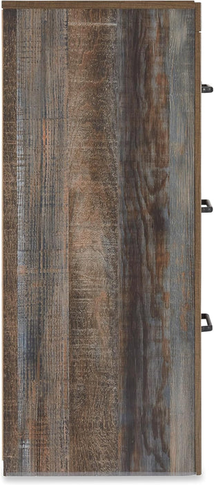 Drystan Weathered Brown Rusticated Six Drawer Dresser