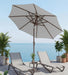 10FT Patio Umbrella, Outdoor Umbrella with Push Button Tilt and Crank, 8 Sturdy Ribs, UV Protection & Waterproof Market Umbrella for Pool, Backyard, Beach,Deck
