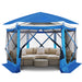 Pop up Gazebo Starry Sky Screen Tent Screen House with a Mesh Top for Camping, 12X12 Screen Room with Mosquito Netting, Hub Tent Instant Screened Canopy with Carrying Bag, Blue