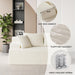 Beige 96 Inch Modular Sectional Sofa PlushCorduroy