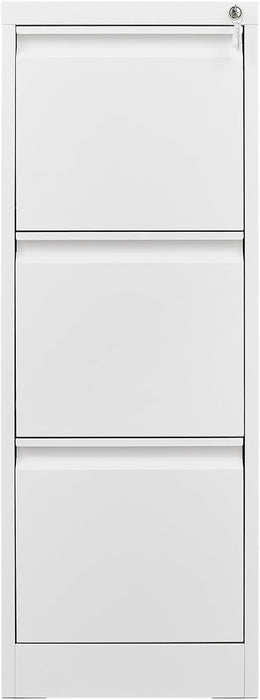 3 Drawer File Cabinet with Lock, Vertical Lockable Filing Cabinet