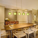 Gold Pendant Chandelier With Emerald Floral GlassShade