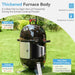 18" Vertical Charcoal Smoker Grill Bullet Water Smoker Barbeque Grill, Outdoor BBQ Smokers Portable Meat Smoker Grill for Deck Patio Backyard Balcony Parties