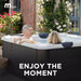 Square Bubble Massage Spa with Hard Exterior & Soft Lining Interior, 4 to 6 Person Outdoor Hot Tub with Hydro Jets, Oslo