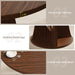47 Inch round Dining Table for 4-6 People, Wooden Dining Room Table with Pedestal Base, Modern Kitchen Table for Apartments, Dining Room, Kitchen or Living Room, Dark Walnut, Table Only