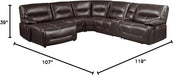 Westby Brown Power Reclining Sectional Sofa with Chaise