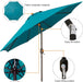9' Outdoor Patio Umbrella, Outdoor Table Umbrella, Yard Umbrella, Market Umbrella with 8 Sturdy Ribs, Push Button Tilt and Crank