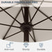11FT Patio Umbrella, Outdoor Umbrella with with 8 Sturdy Fiberglass Ribs,Market Table Umbrella with Push Button Tilt and Crank,Suit for Backyard,Garden,Pool,Deck(Creamy-White)