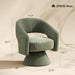 Green Corduroy 360 Degree Swivel Armchair Cushioned