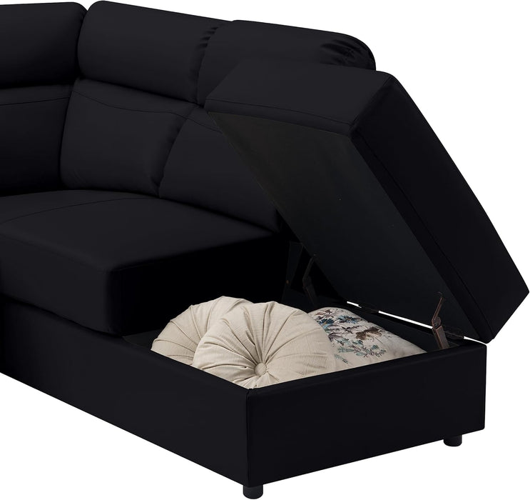 Manual Reclining Sectional Sofa with Storage