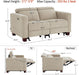 62.2'' Wall Hugger Power Loveseat Recliner Sofa with Adjustable Headrest and USB & Type C Dual Charge Ports for Living Room, Office (Fabric, HL198M1) (Beige)