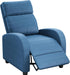 Recliner Chair, Recliner Sofa for Adults, Recliners Home Theater Seating with Lumbar Support, Reclining Sofa Chair for Living Room (Fabric, Blue)