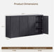 Buffet Cabinet with Storage Accent Sideboard with 4 Doors 66.3" Wide Fluted Credenza Modern Buffet Table Media Console Cabinet Entryway Cabinets for Living Room Kitchen Dining Room Hallway