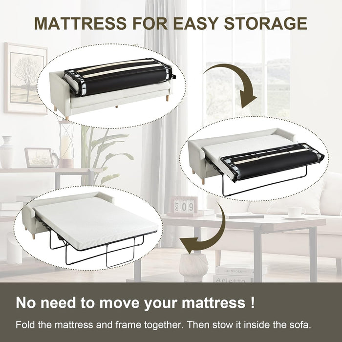 Full Size Sofa Mattress 52x72x4 Removable Washable