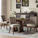 Upholstered Dining Chairs Set of 4, Mid Century Modern Kitchen Chairs with Back, Farmhouse Fabric Side Dining Room Chairs with Wood Legs for Dining Room Restaurant, Brown