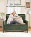 Forest Green Corduroy Convertible Sofa 47Inch Sleeper
