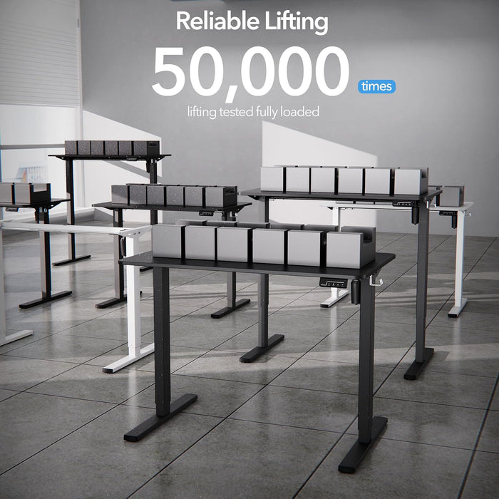 Electric Standing Desk Adjustable Height, Stand up Home Office Desk, 40X24 Inches Sit Stand Desk with Memory Preset, Black