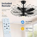 43-Inch Cage Ceiling Fan with Lights, Black Chandelier Style