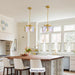 Handcrafted Gold Glass Circular Chandelier 3 Lights