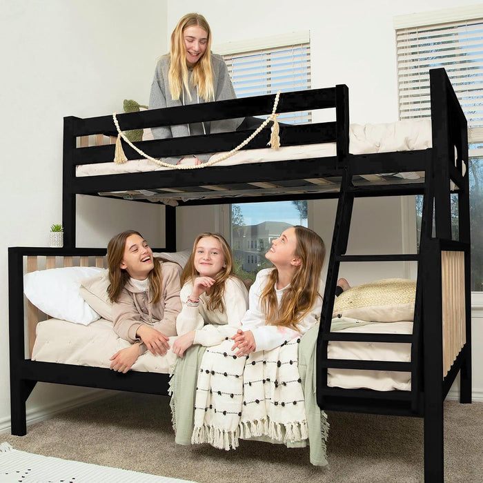 Max Lily ScandinavianModernMinimalist TwinOverFull Bunk Bed Wood