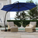 Outdoor Large round Aluminum Offset Umbrella, Heavy Duty Offset Umbrella with 360°Rotation, Offset Patio Cantilever Umbrellas with Base Included