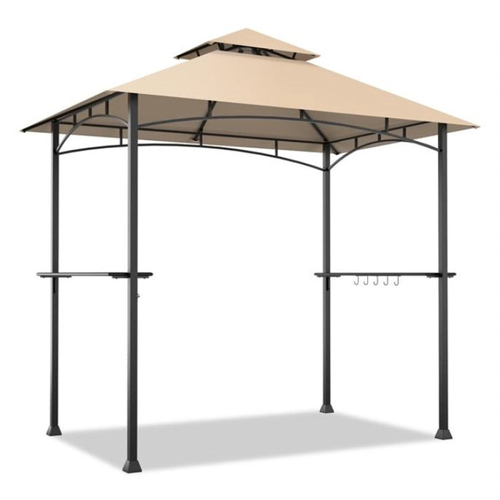 8 X 5 Feet Outdoor Double-Tiered Barbecue Grill Gazebo Canopy Tent BBQ Shelter