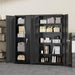 SeventyTwoInch Black Stainless Steel Locking Storage Cabinet