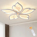 Modern White Ceiling Light, Dimmable LED Flush Mount Light, Remote Control Lamp for Living Room Dining Bedroom Kitchen