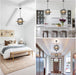 Black Gold Six Light Geometric Industrial Chandelier