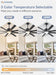 72 Inch Aluminium Blade Ceiling Fans with Lights and Remote, Outdoor Ceiling Fans for Patio Living Room with Quiet DC Motor, 6 Speed Reversible, 3 CCT, Black Industrial Ceiling Fan, 8 Blades