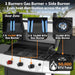 4 Burners Propane Gas Outdoor Grill 50000 BTU, 553 Sq.In, Side Burner, Porcelain-Enameled Grates, Stainless Steel Propane Grill Outdoor Cooking, Patio Garden Family Barbecues Party (4 Burners)