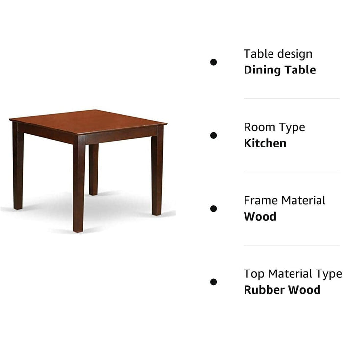 Wooden Kitchen Table with Mahogany Finish