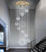 D32 X H100 Modern Large Chandelier for Foyer Glam Chandelier Raindrop Crystal Chandeliers LED Dimmable High Ceiling Light Fixtures for Staircaes Hallway Entryway Gold