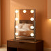 Vanity Mirror with Light Lighted Makeup Mirror Vanity Makeup Mirror Smart Touch Control 3Colors Dimable Light Detachable 10X Magnification 360°Rotation(White)