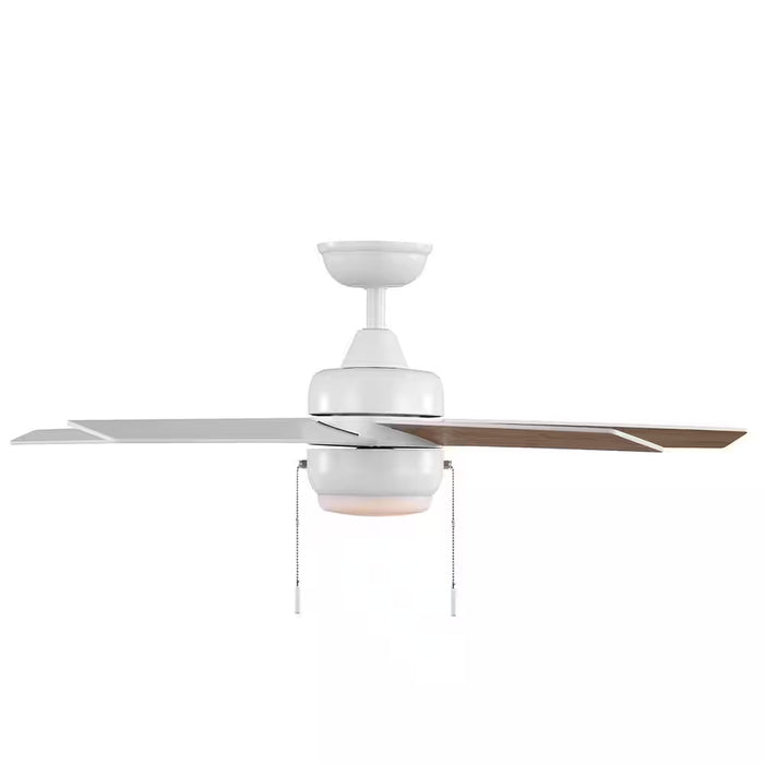 Mena 44 In. LED Indoor/Outdoor Matte White Ceiling Fan with Light Kit and Reversible Blades Included