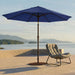 10FT Outdoor Patio Umbrella, round Market Table Umbrella with Push‑Button Tilt and Crank Lift, 8 Sturdy Metal Ribs, UV50+ Protection Canopy for Backyard, Lawn, Deck, Poolside, Garden (Navy Blue)