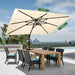 9' X 12' Cantilever Patio Umbrella Rectangular Outdoor Umbrellas