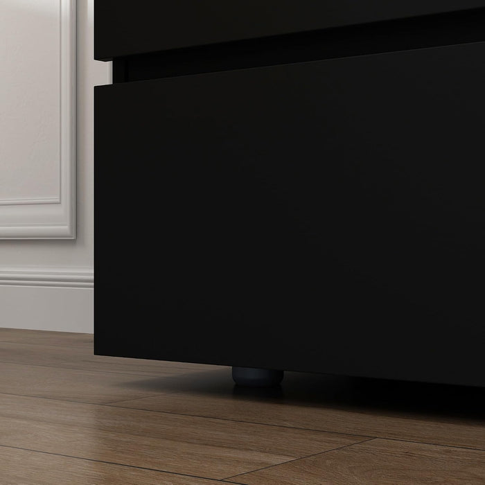 3 Drawer Dresser for Bedroom, Modern Chest of Drawers, Wooden Closet Storage Dresser Tower for Living Room, Black