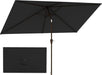 6.5'X10' Rectangular Patio Outdoor Umbrella,Large Coverage with Push-Button Tilt & UV Protection,Sturdy Ribs for Deck,Lawn,Pool,Backyard