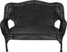 Wicker Outdoor Patio Conversation Set - Black - 4Pc