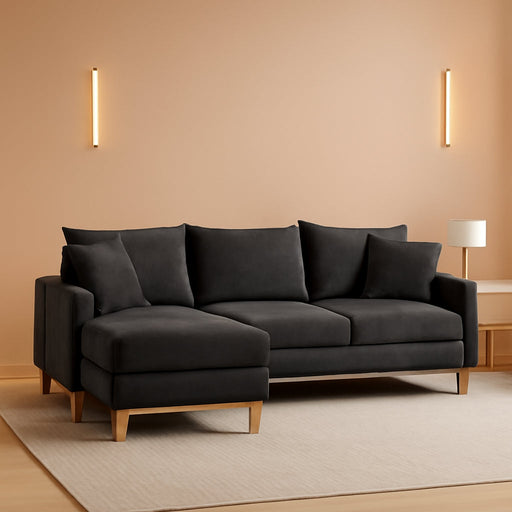 Gray Reversible Sleeper Sectional with Storage Chaise