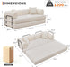 79 Inch ConvertibleSofaBed Beige Upholstery Comfort