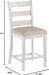 Skempton 24" Counter Height Upholstered Barstool, Set of 2, Antique White